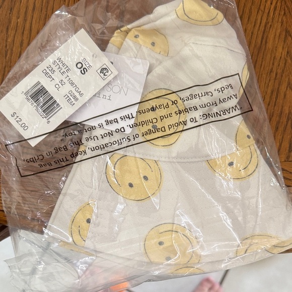 Grayson Threads Other - Grayson Threads Grayson Mini Cream and Yellow Smiley Face Kids Hat